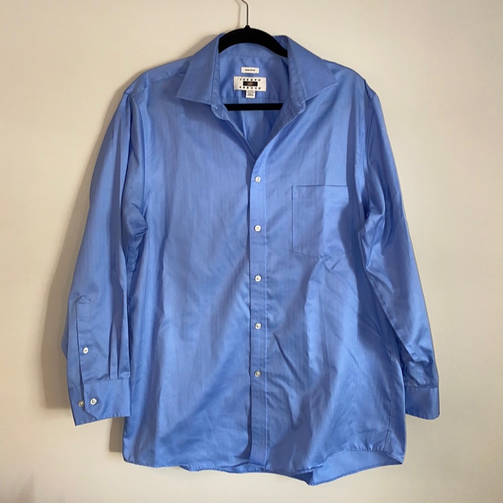Blue Joseph Abboud Mens Button Down Dress Shirt